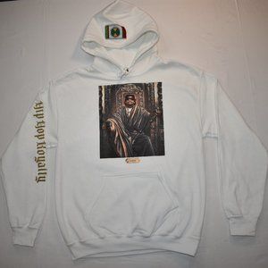 Cross Colours Mens Eazy E Hip Hop Royalty Pullover White Hoodie New Sizes M,L,XL